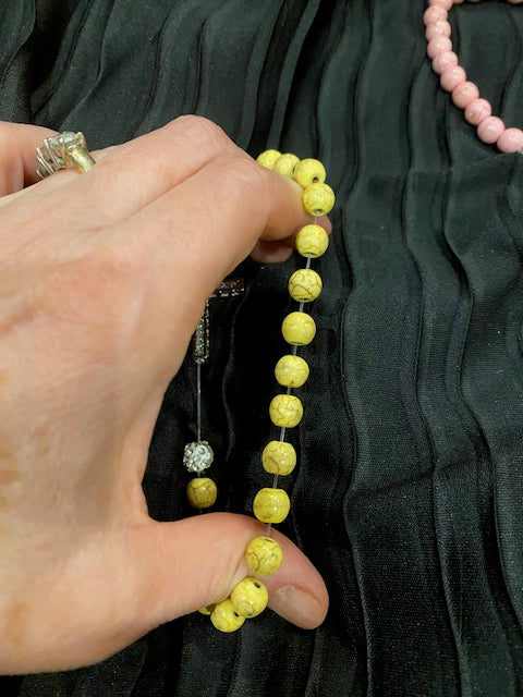 Sparkly Cross Beaded Bracelet